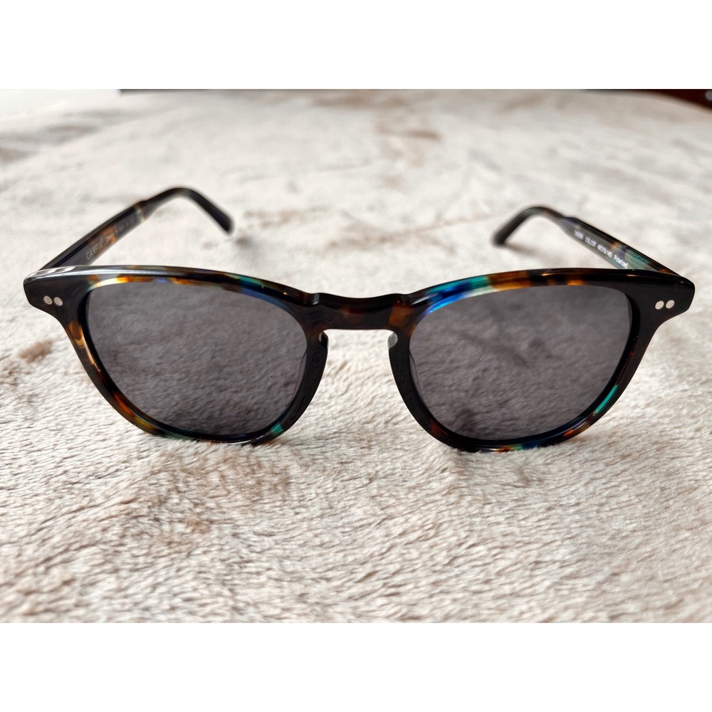 Carfia CA5285 Polarized Sunglasses Womens Round Tortoise Blue Green COL.C07 49mm